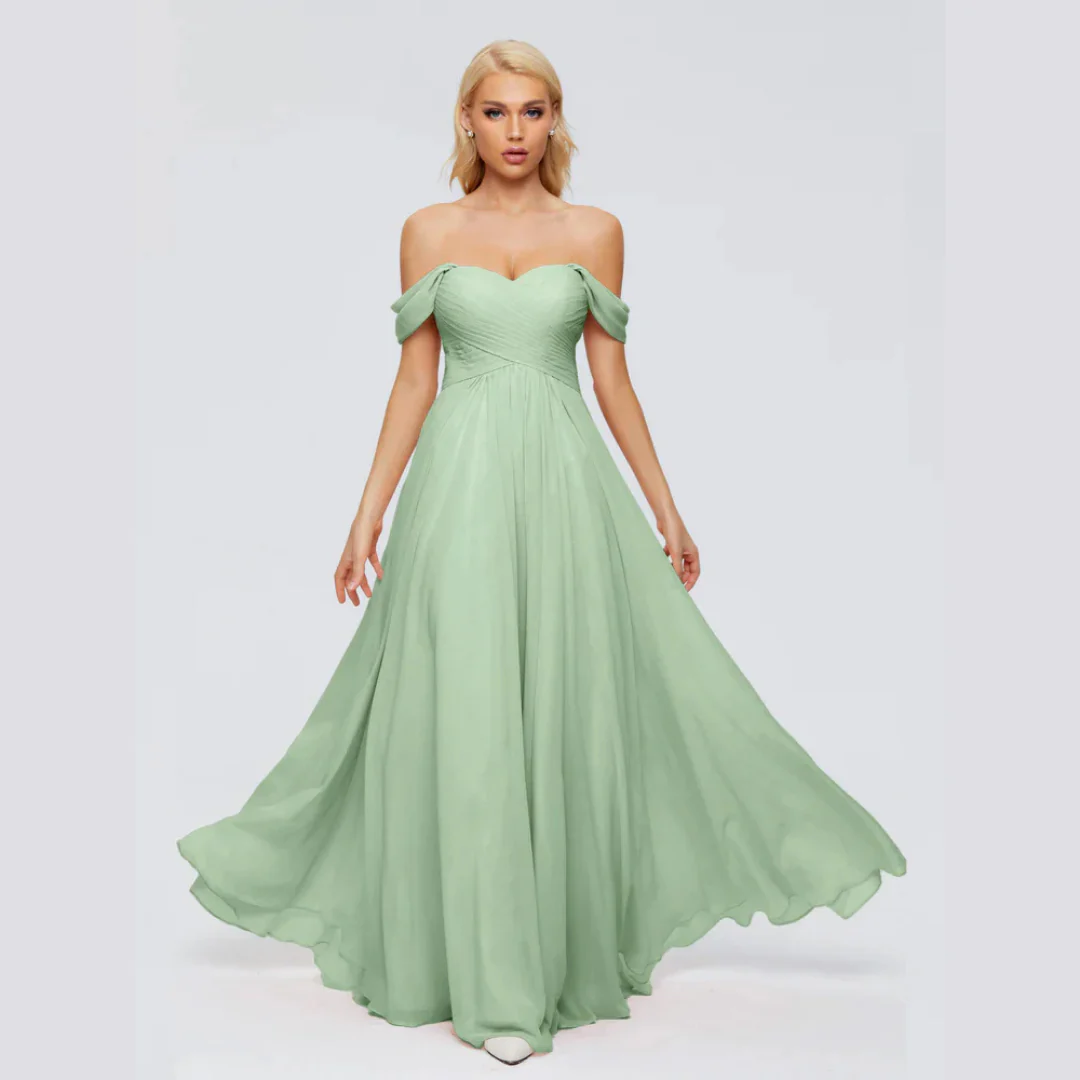 Robe de Demoiselle d'Honneur Élégante à Bretelles - Image 19