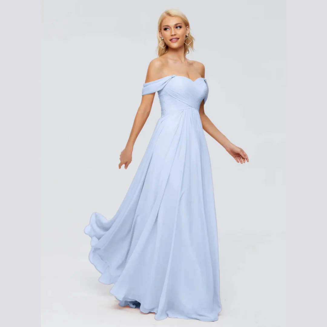 Robe de Demoiselle d'Honneur Élégante à Bretelles - Image 40