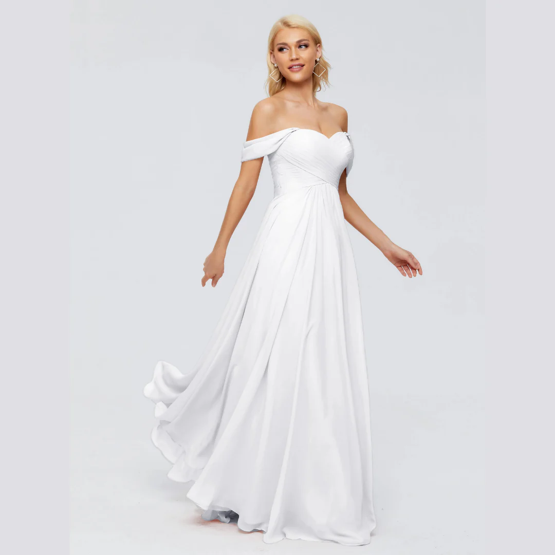 Robe de Demoiselle d'Honneur Élégante à Bretelles - Image 65