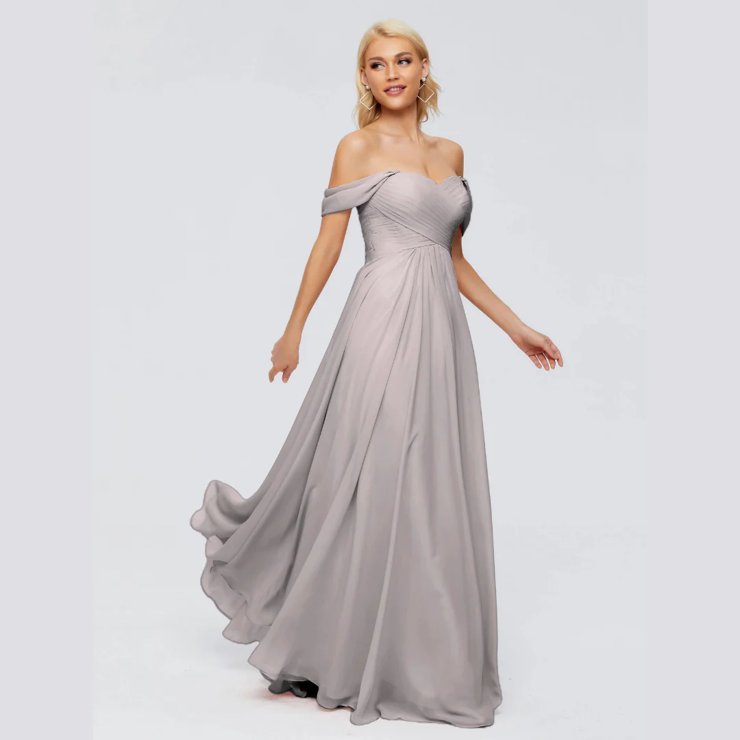 Robe de Demoiselle d'Honneur Élégante à Bretelles - Image 67