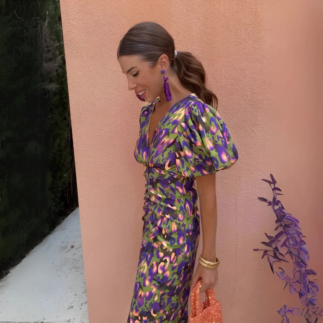 Robe d'été fluide et colorée femme - Image 5