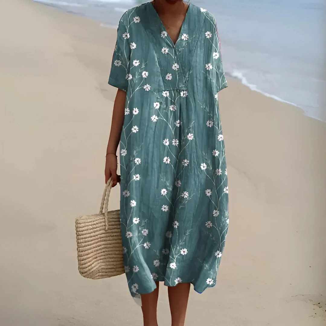 Robe Fleurie Bohème – Coupe Ample et Tissu Léger pour l’Été
