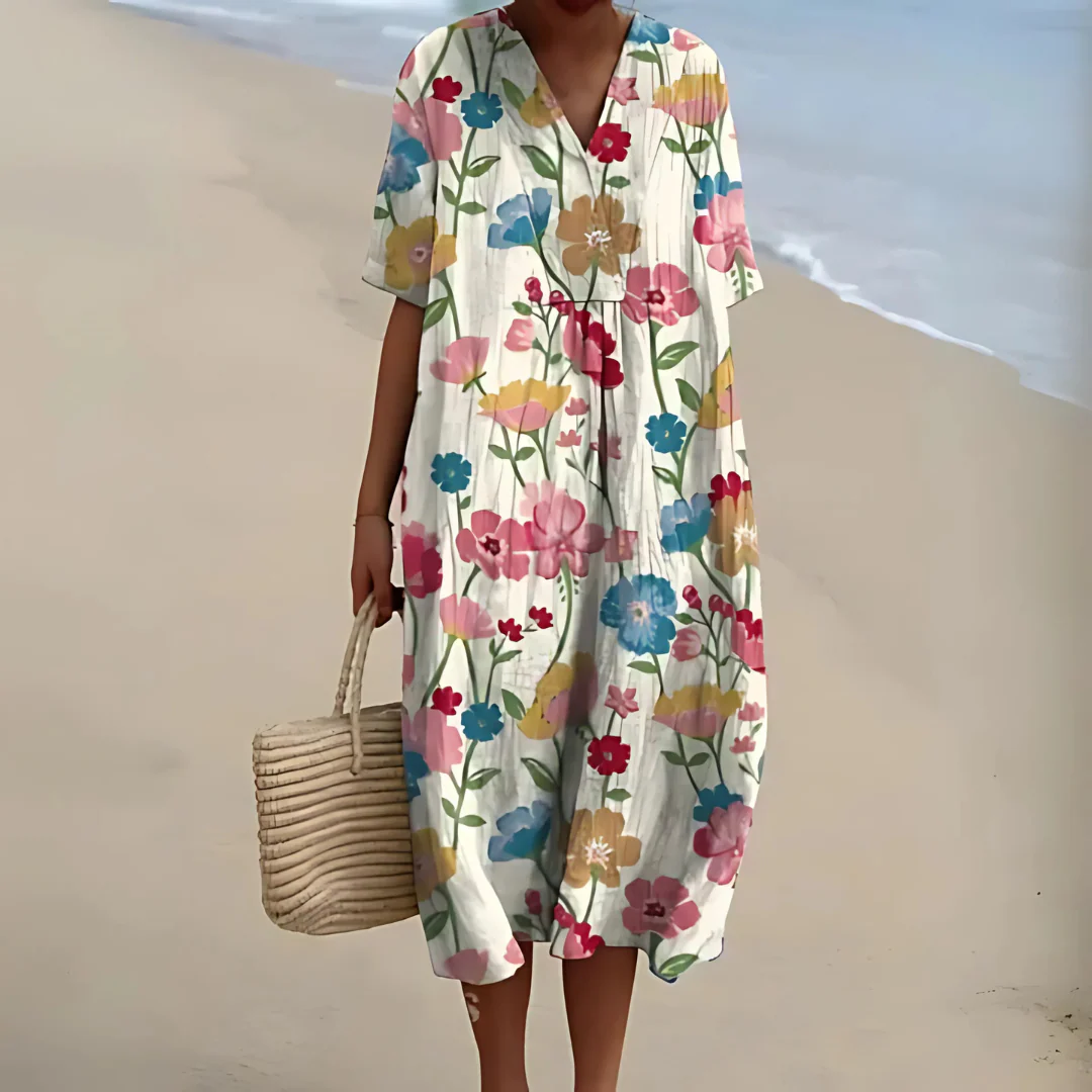 Robe Fleurie Bohème – Coupe Ample et Tissu Léger pour l’Été - Image 12