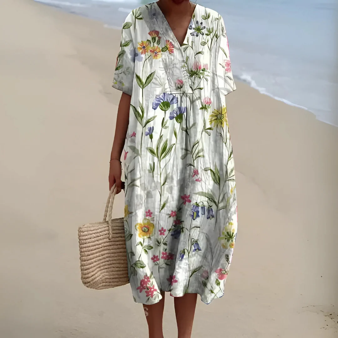 Robe Fleurie Bohème – Coupe Ample et Tissu Léger pour l’Été - Image 14