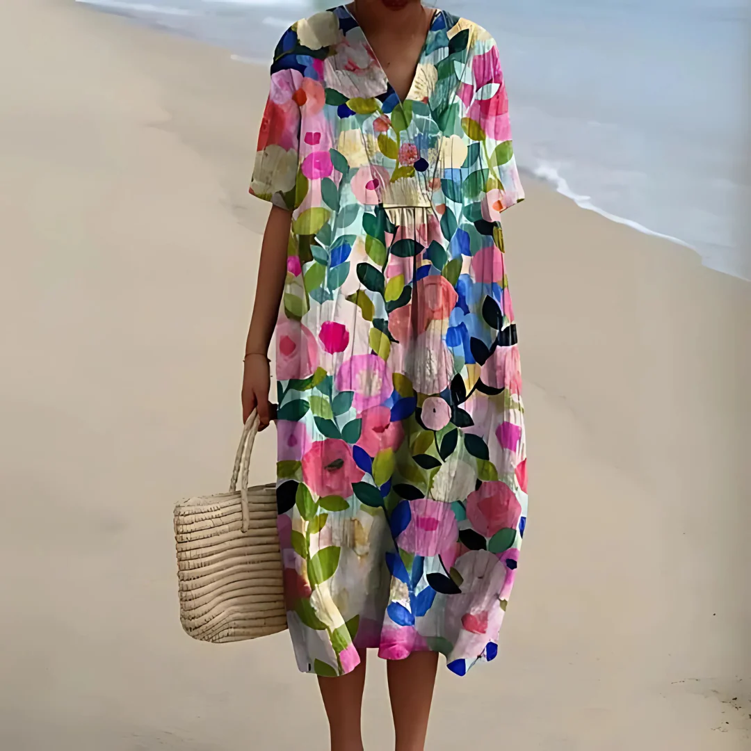 Robe Fleurie Bohème – Coupe Ample et Tissu Léger pour l’Été - Image 15