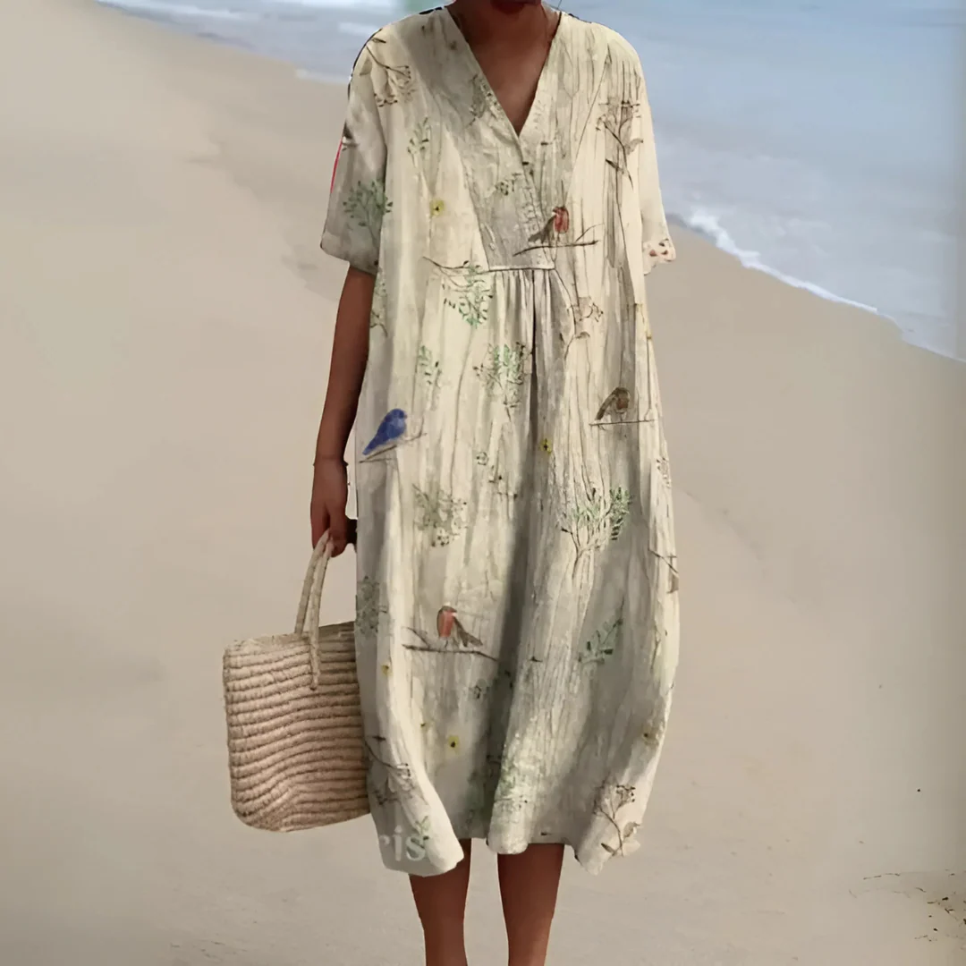 Robe Fleurie Bohème – Coupe Ample et Tissu Léger pour l’Été - Image 3