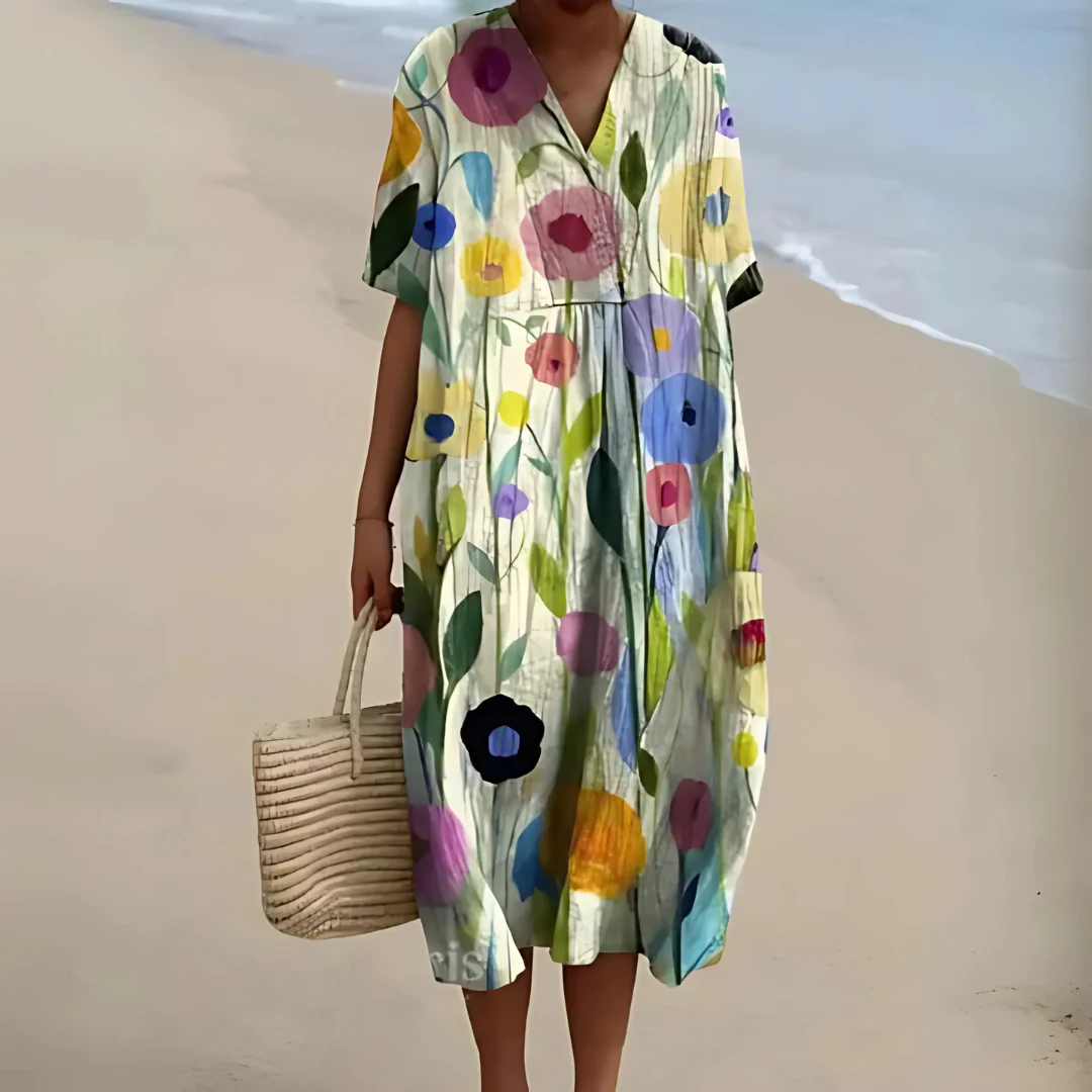 Robe Fleurie Bohème – Coupe Ample et Tissu Léger pour l’Été - Image 4