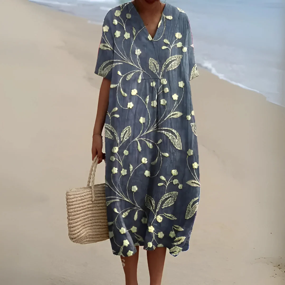 Robe Fleurie Bohème – Coupe Ample et Tissu Léger pour l’Été - Image 8