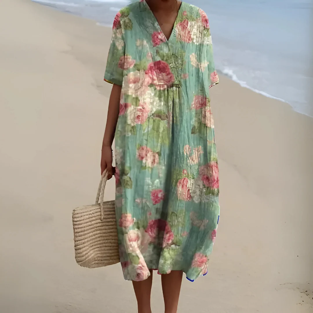 Robe Fleurie Bohème – Coupe Ample et Tissu Léger pour l’Été - Image 9