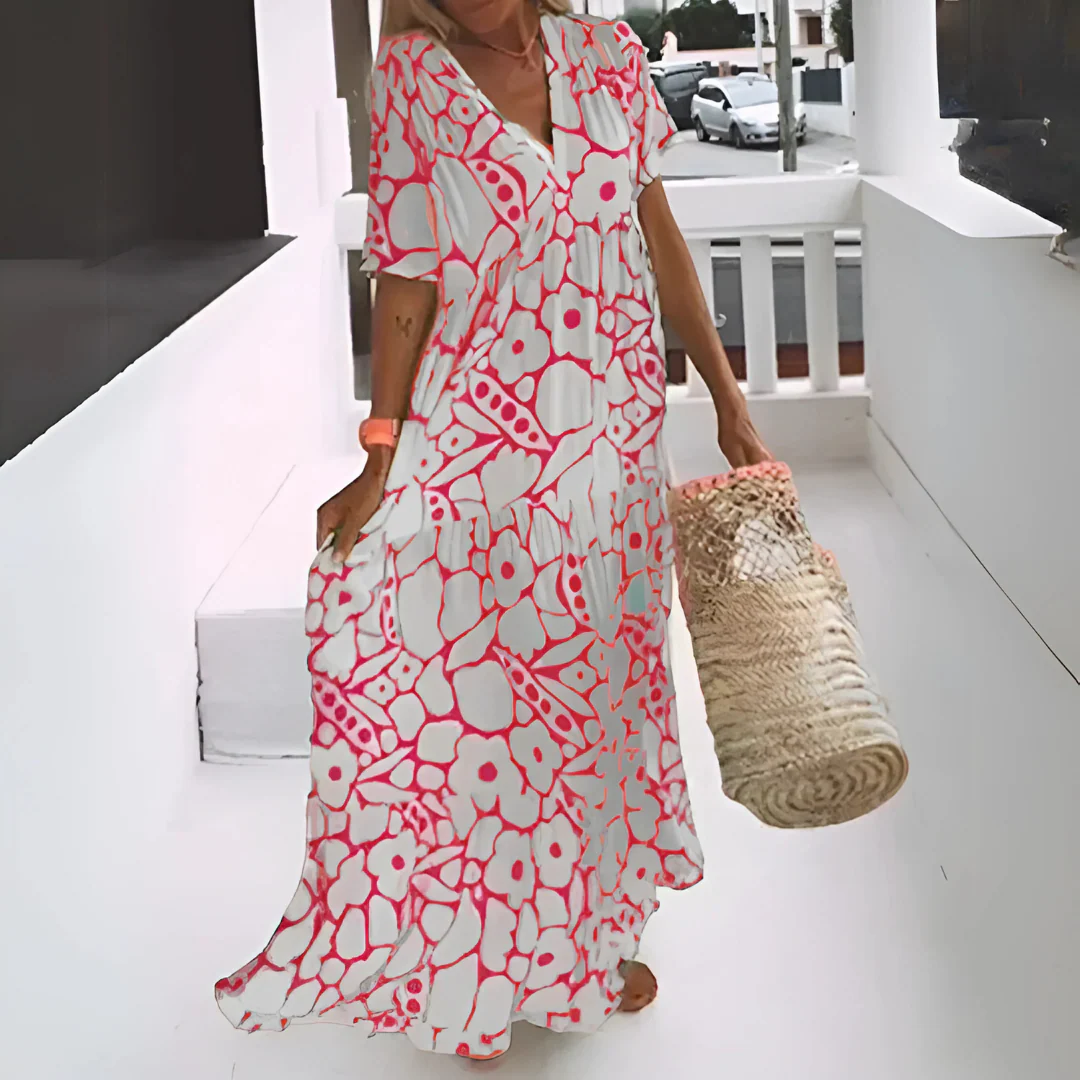 Robe longue fluide à fleurs - Image 5