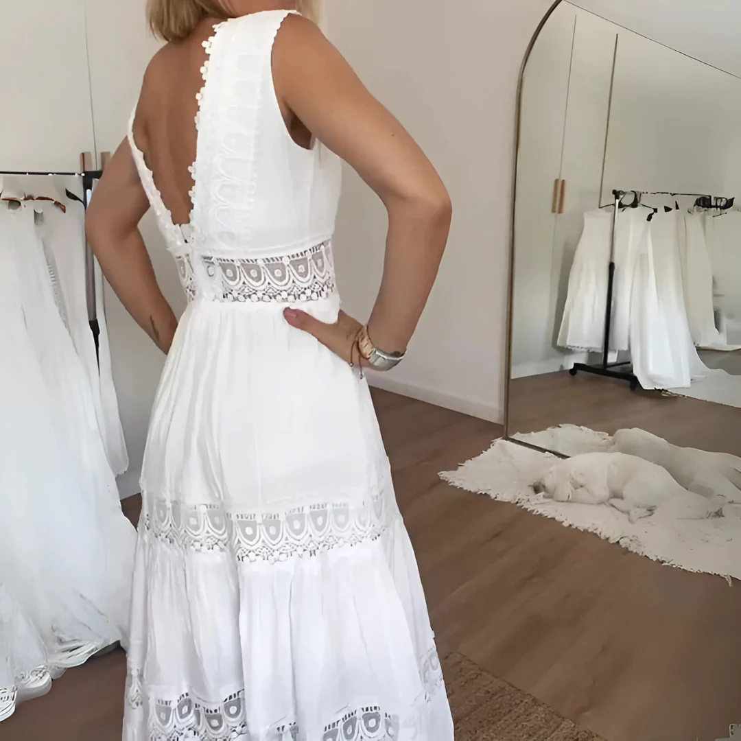 Robe d'été longue et blanche - Image 2