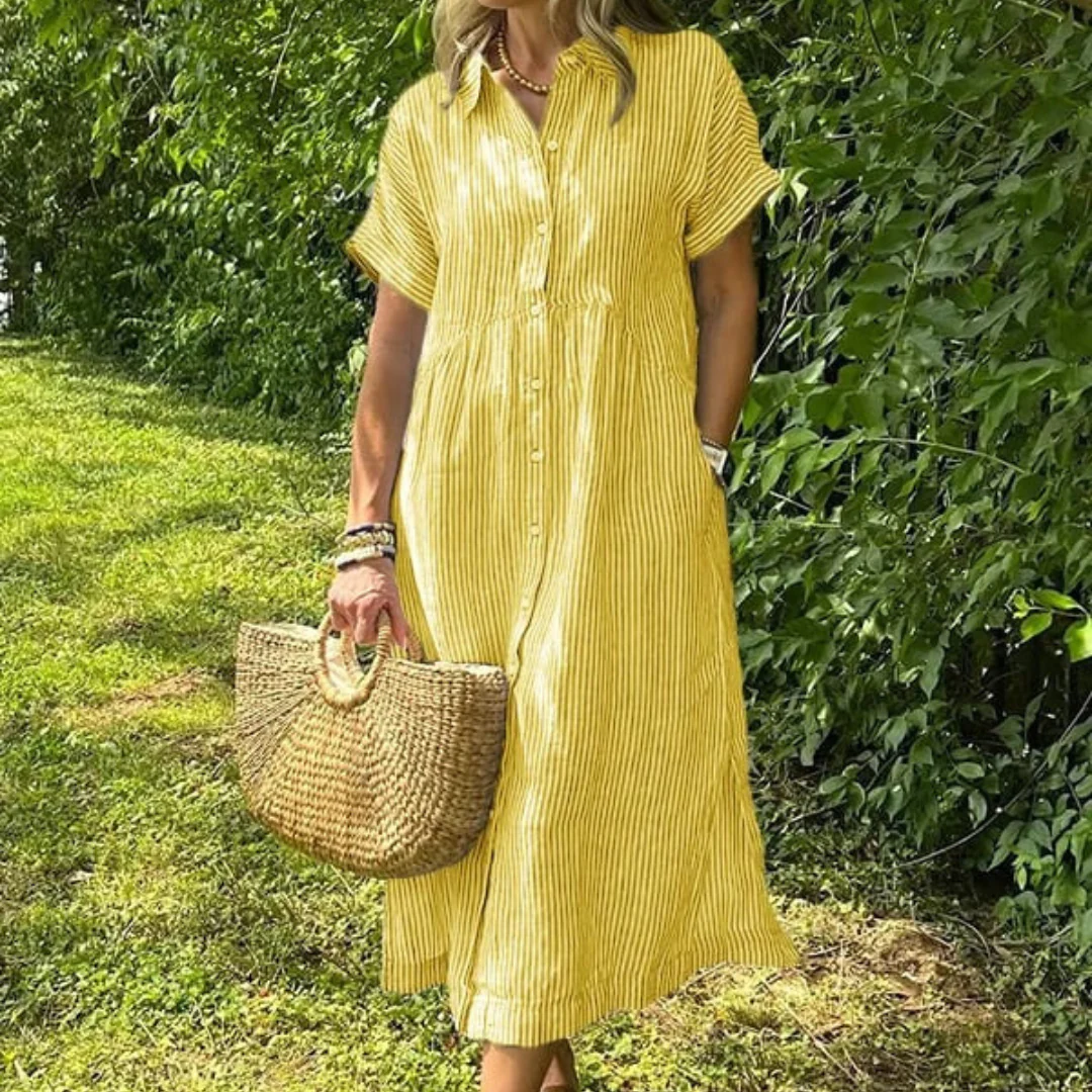 Robe longue d'été légère à rayures - Image 7