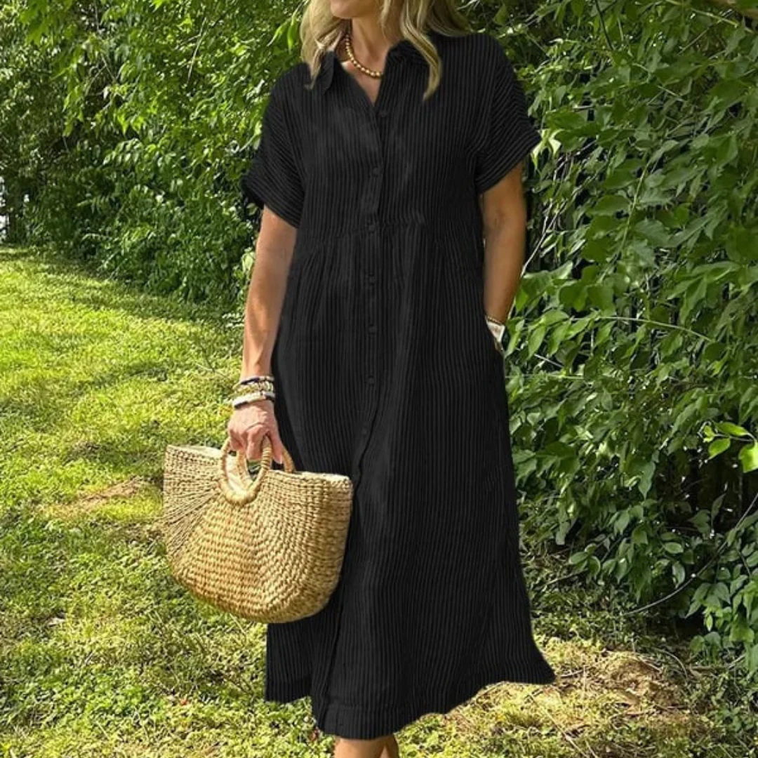 Robe longue d'été légère à rayures - Image 8