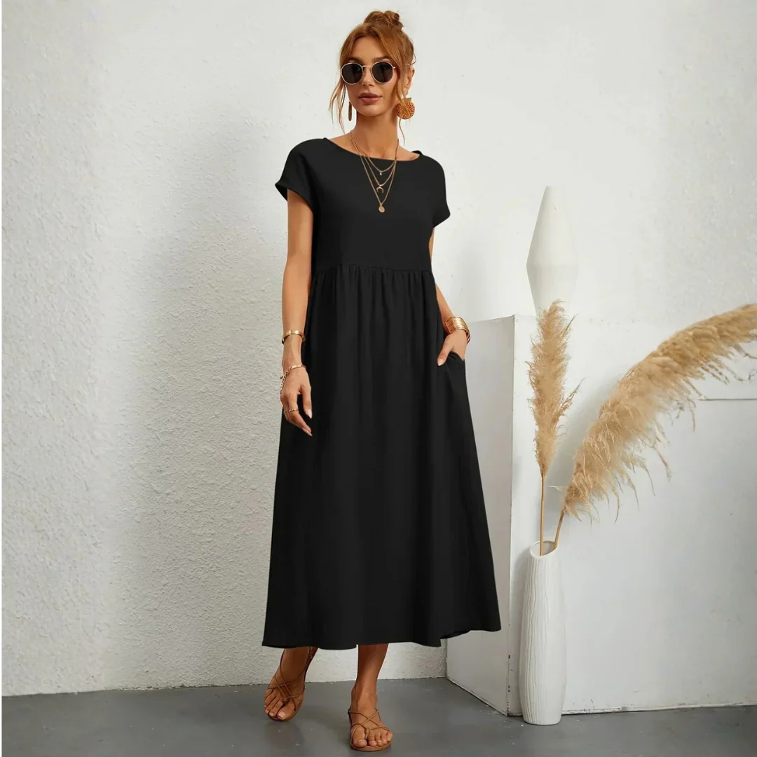 Robe longue fluide femme élégante et confortable été - Image 4