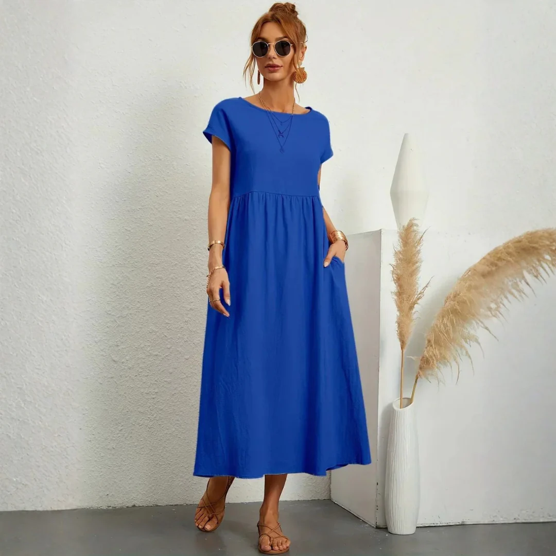 Robe longue fluide femme élégante et confortable été - Image 7