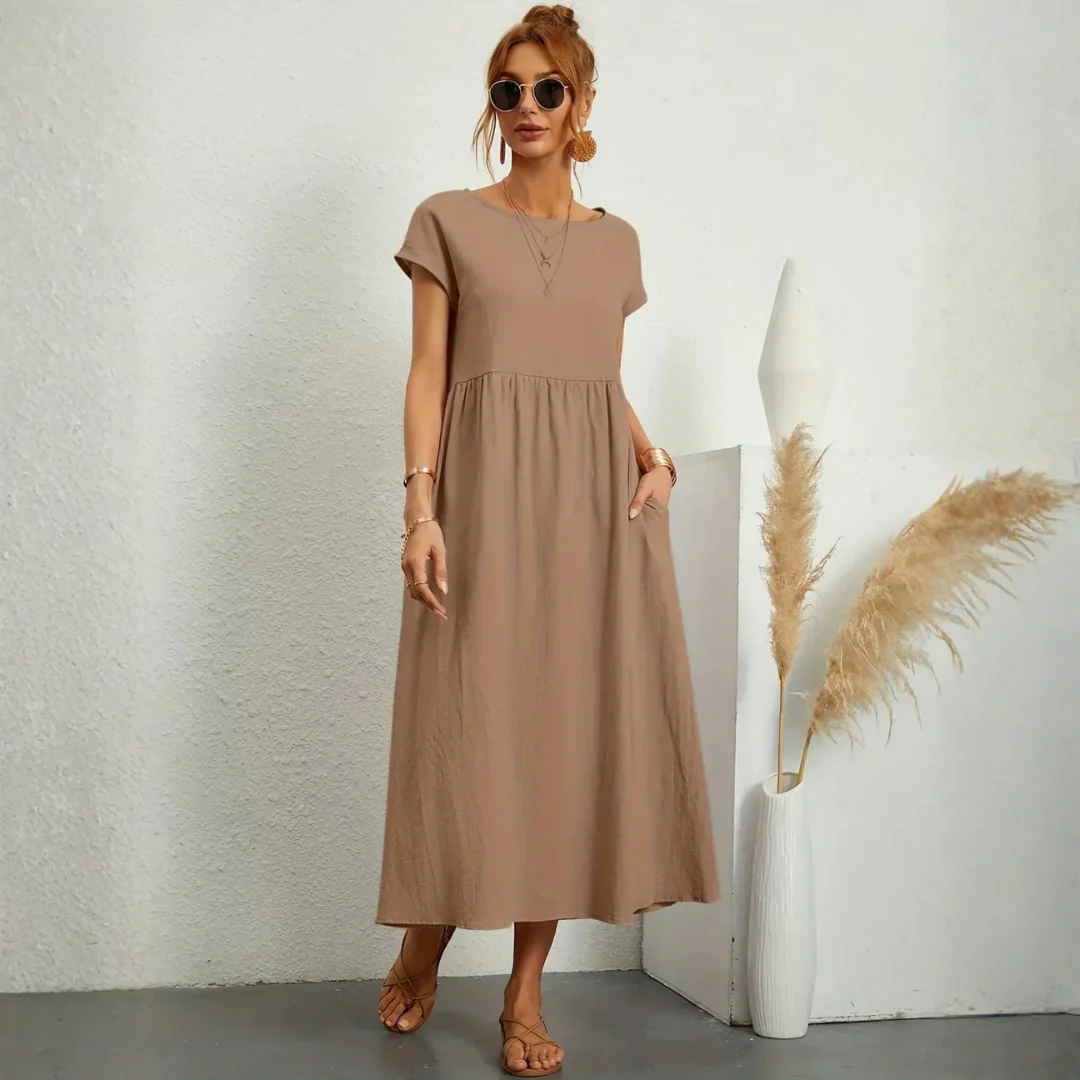 Robe longue fluide femme élégante et confortable été - Image 8