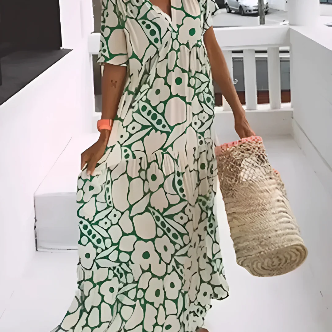 Robe longue fluide imprimée – coupe ample et estivale - Image 6