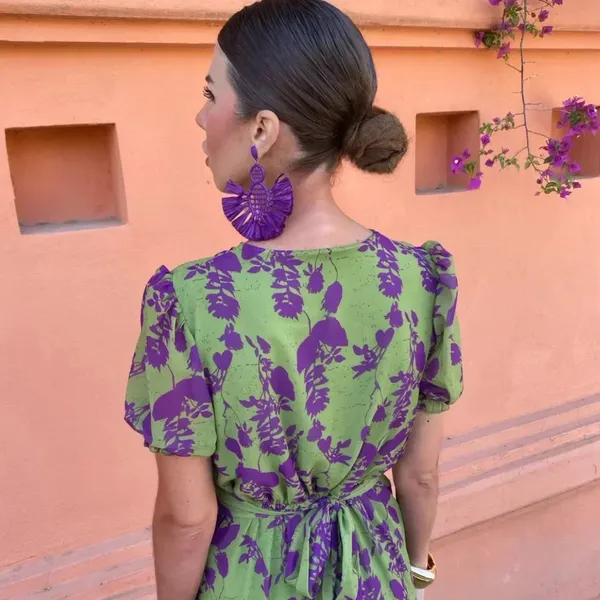 Robe longue fluide imprimée - Image 4