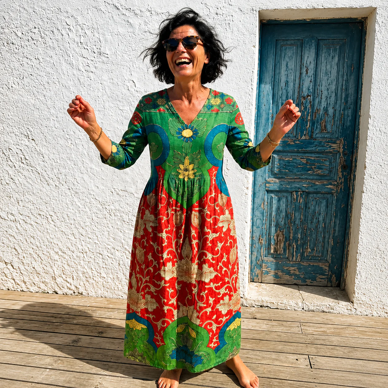 Robe Maxi Fluide Colorée - Image 3