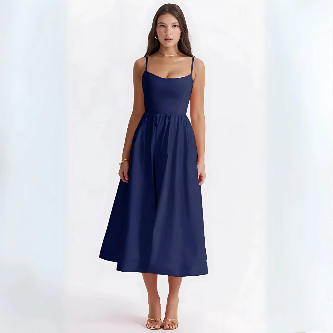Robe midi femme Ă bretelles - Image 5