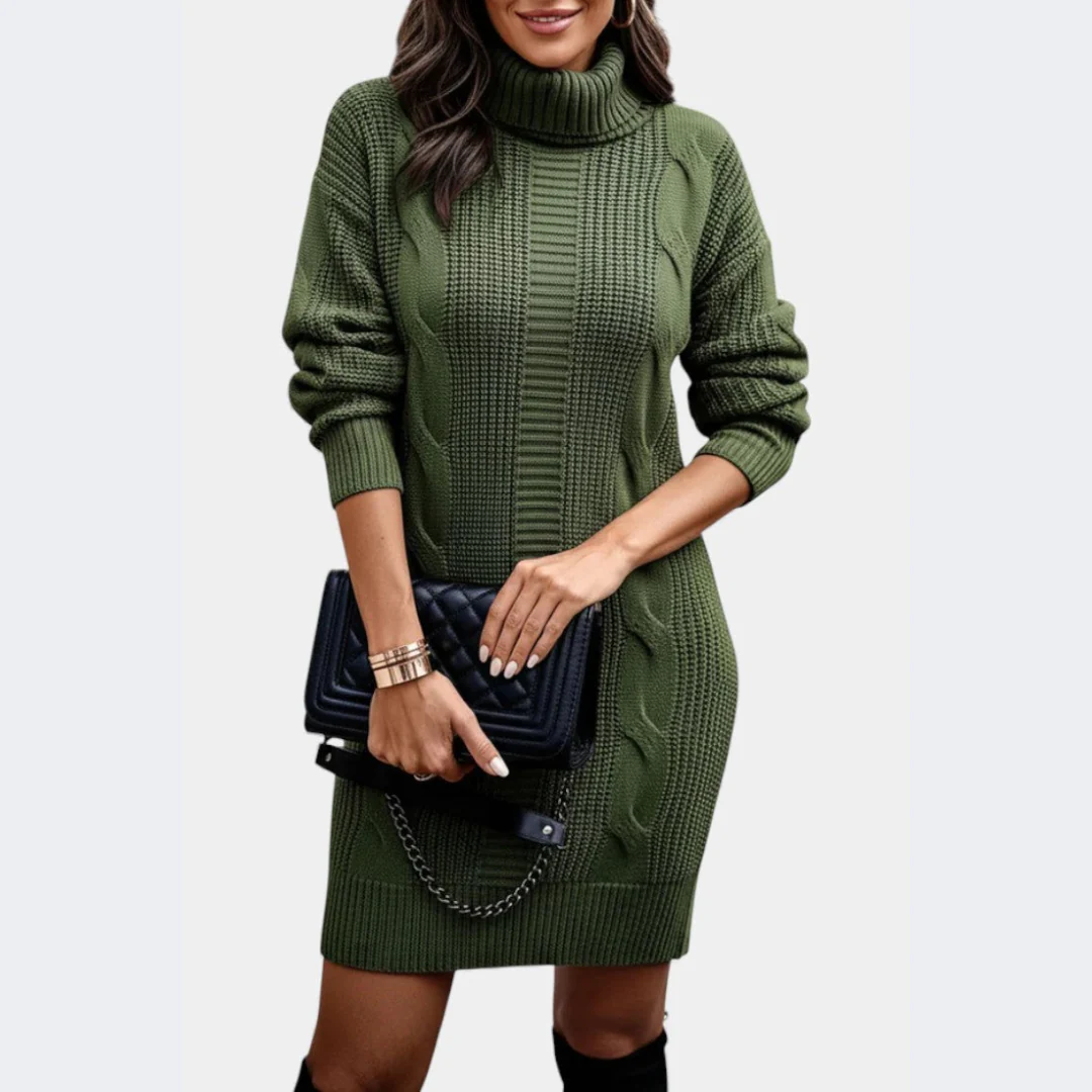 Robe pull en maille col roulé - Image 11