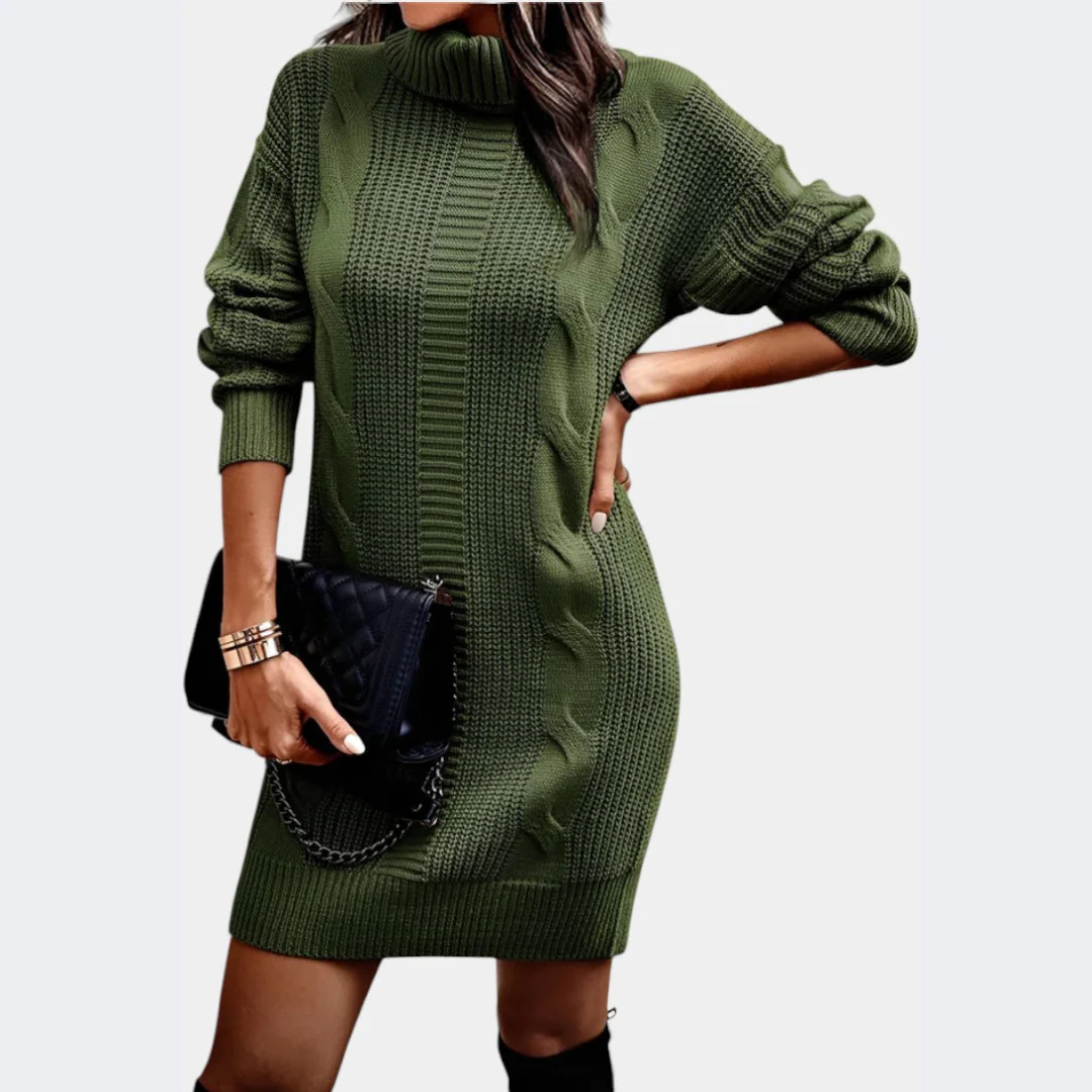 Robe pull en maille col roulé - Image 12