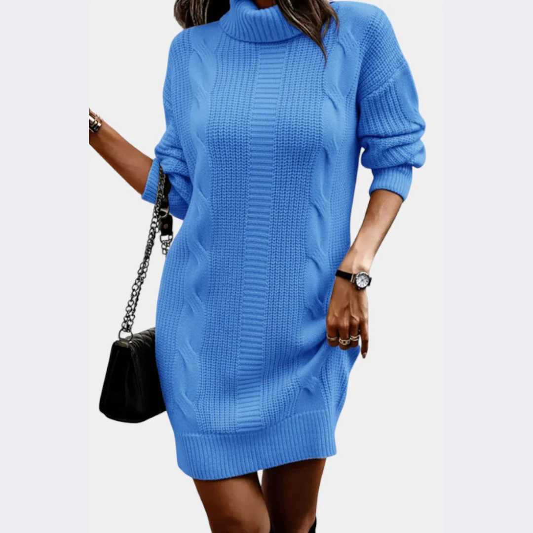 Robe pull en maille col roulé - Image 14