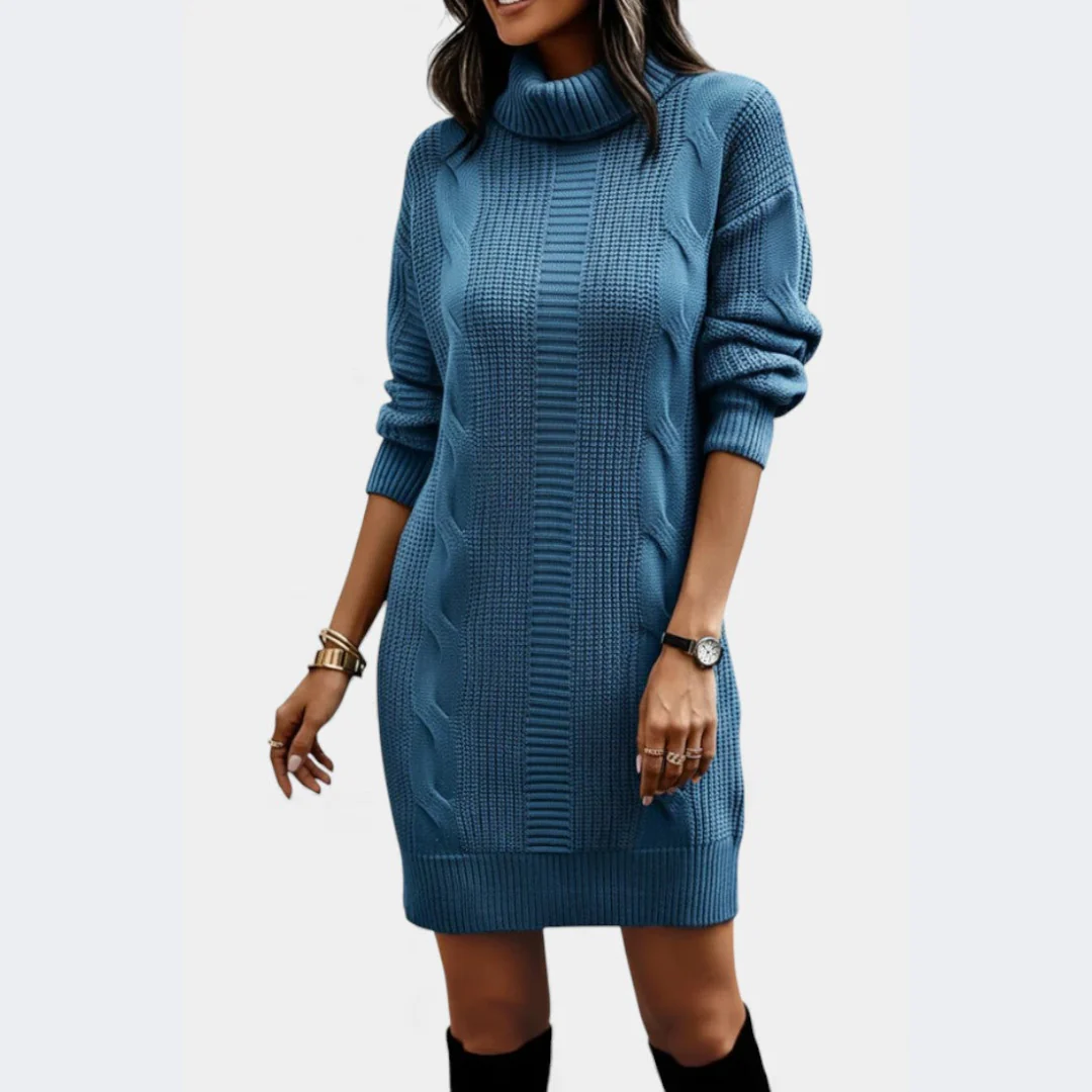 Robe pull en maille col roulé - Image 17