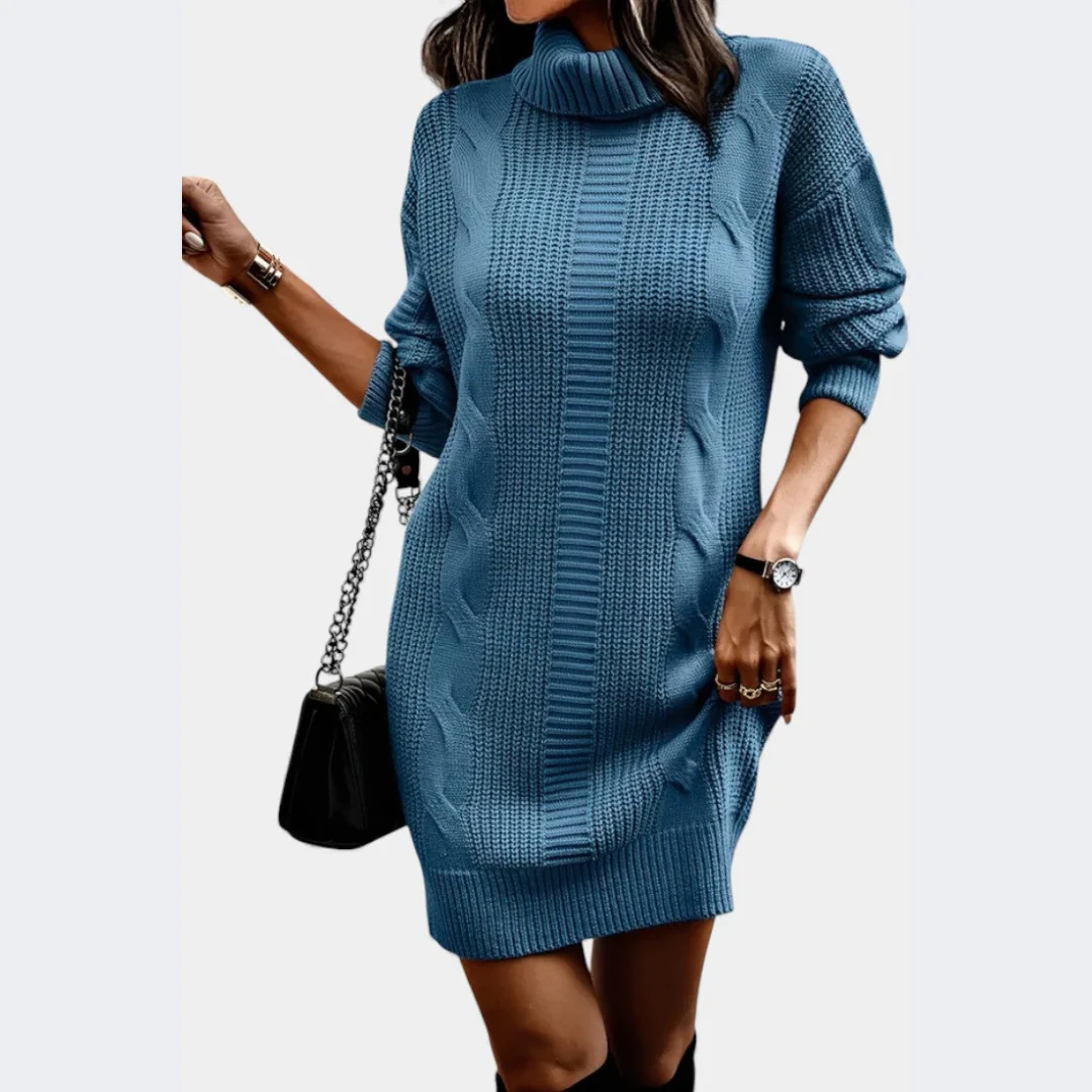 Robe pull en maille col roulé - Image 18
