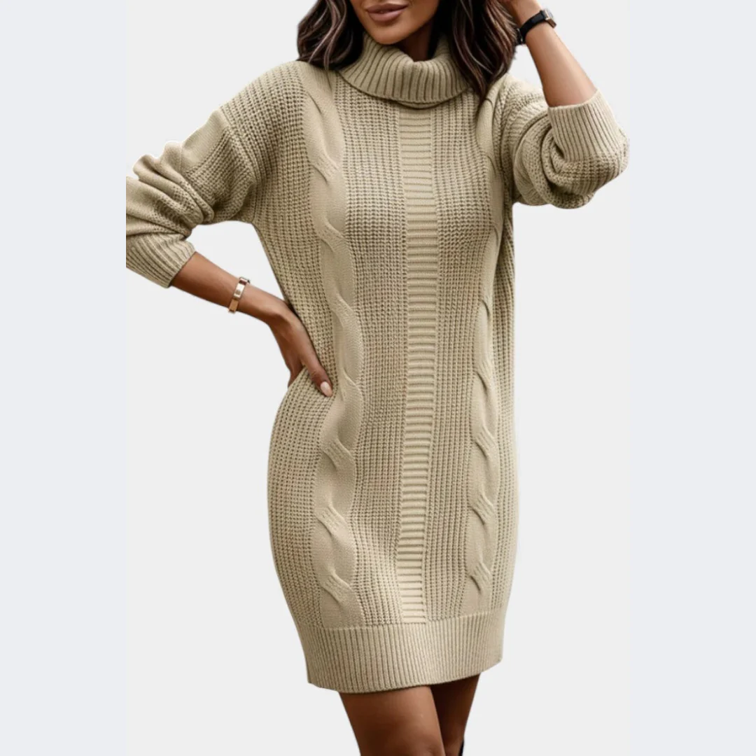 Robe pull en maille col roulé - Image 19
