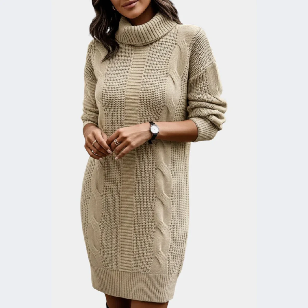 Robe pull en maille col roulé - Image 20