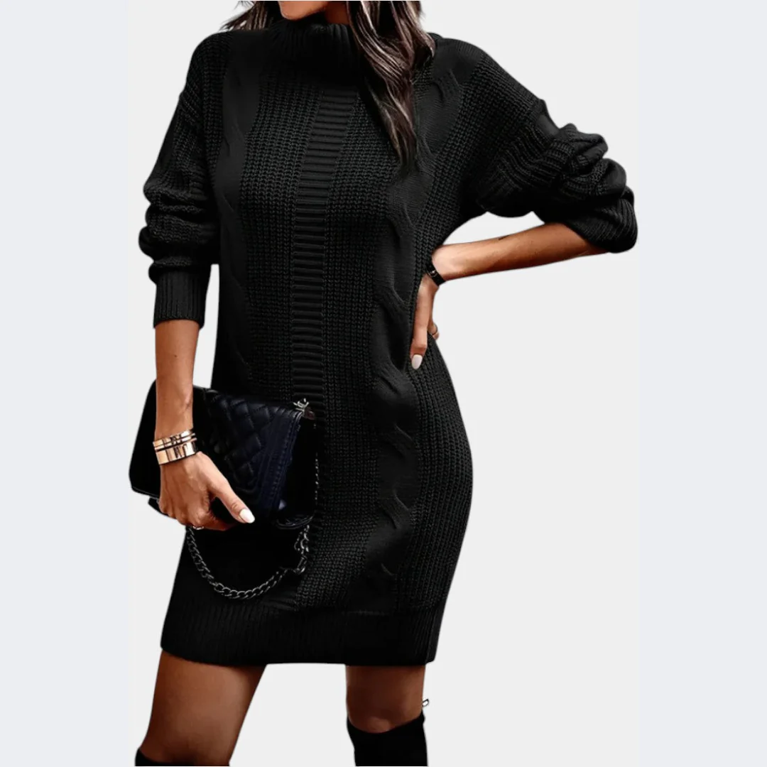 Robe pull en maille col roulé - Image 4