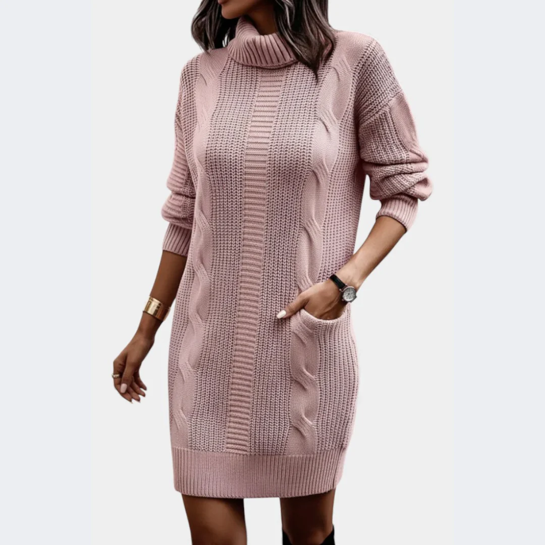 Robe pull en maille col roulé - Image 5
