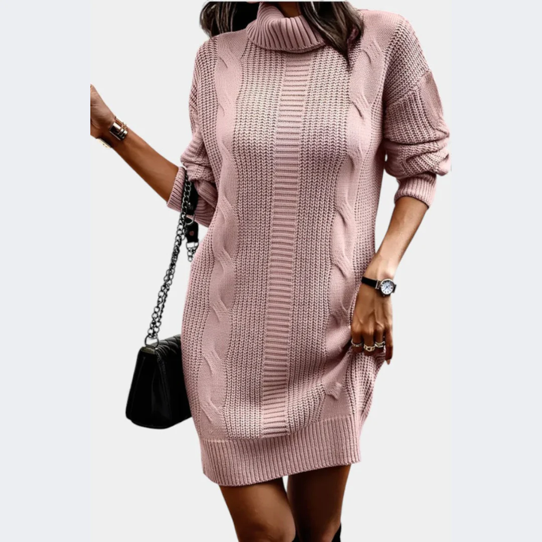 Robe pull en maille col roulé - Image 6