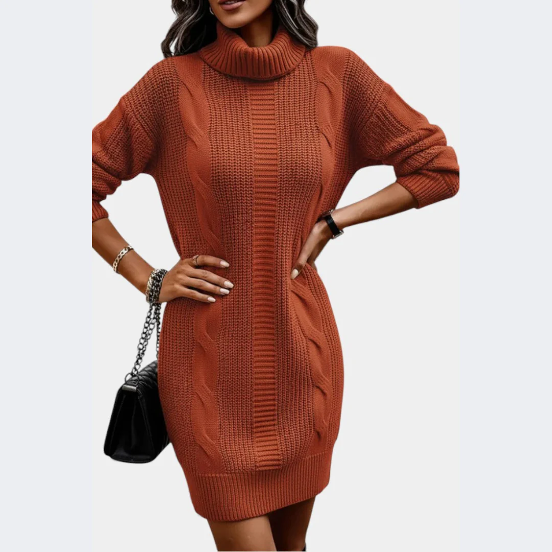 Robe pull en maille col roulé - Image 8