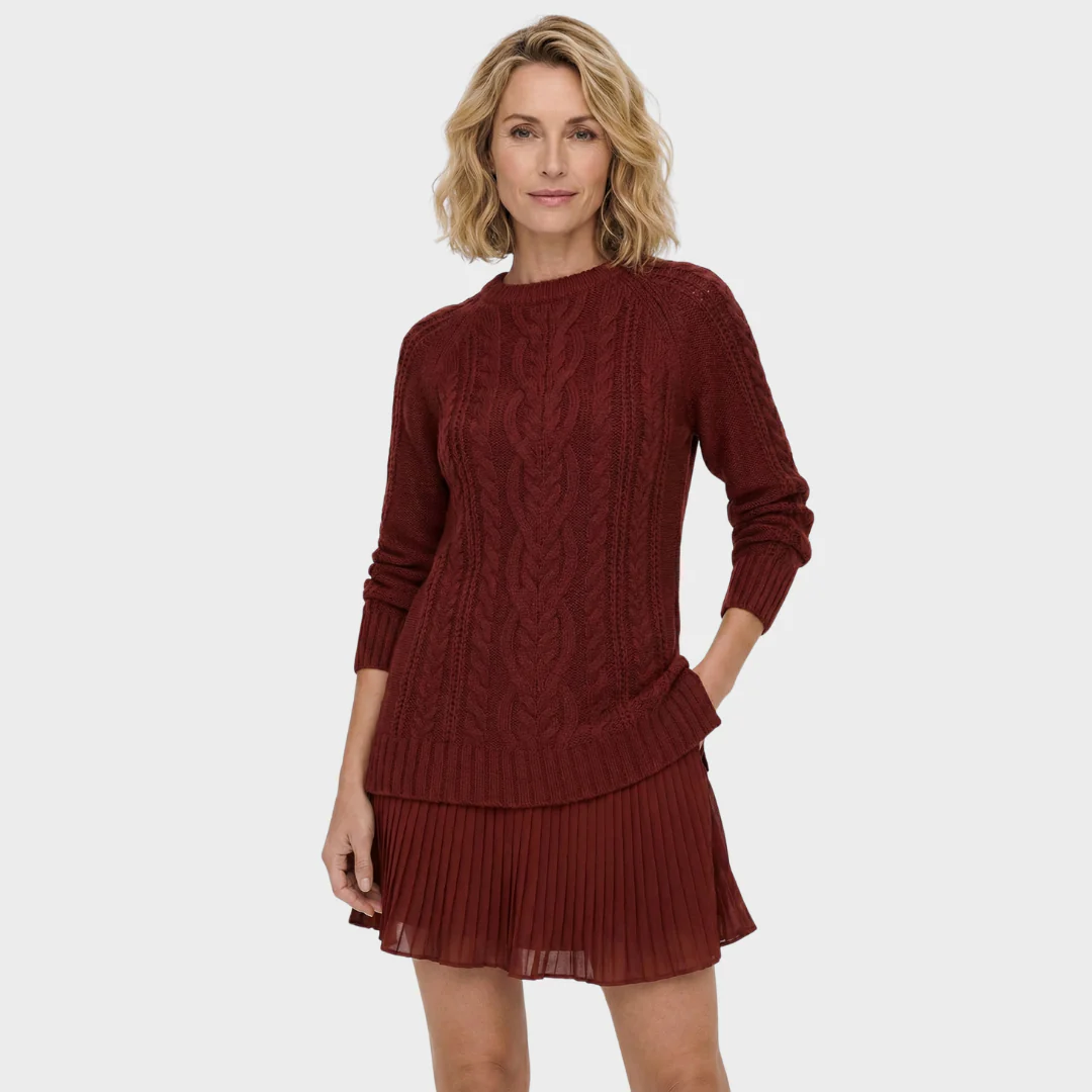 Robe pull en maille torsadée femme - Image 10