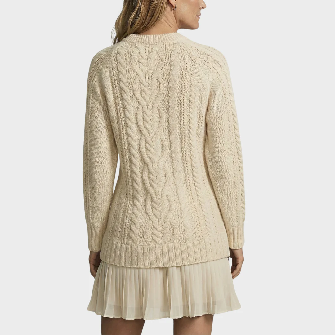 Robe pull en maille torsadée femme - Image 2