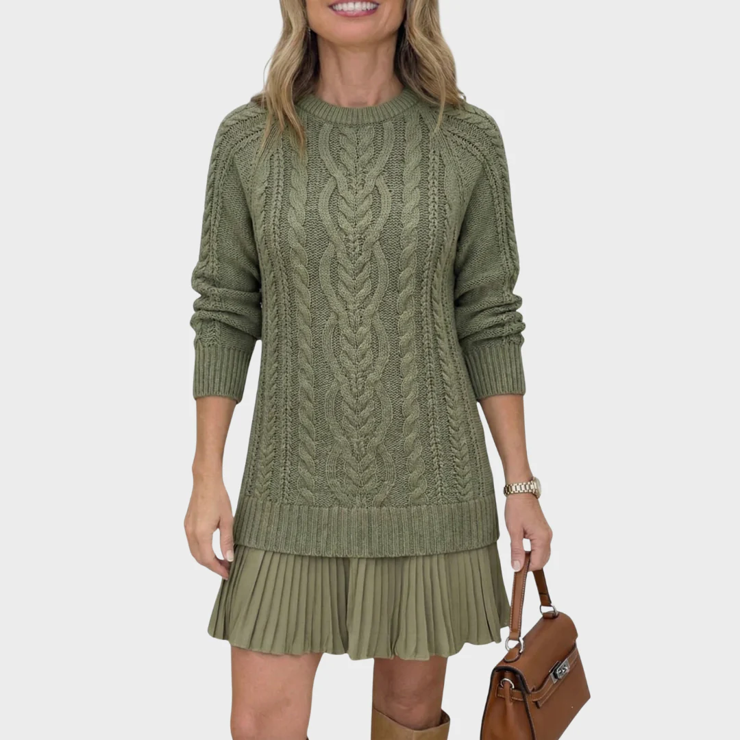 Robe pull en maille torsadée femme - Image 4