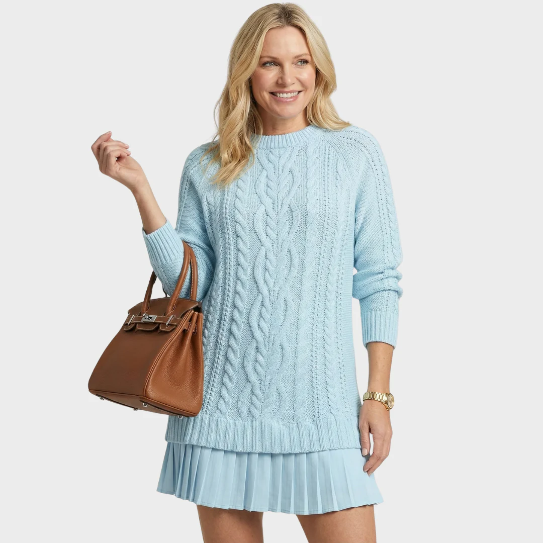 Robe pull en maille torsadée femme - Image 5