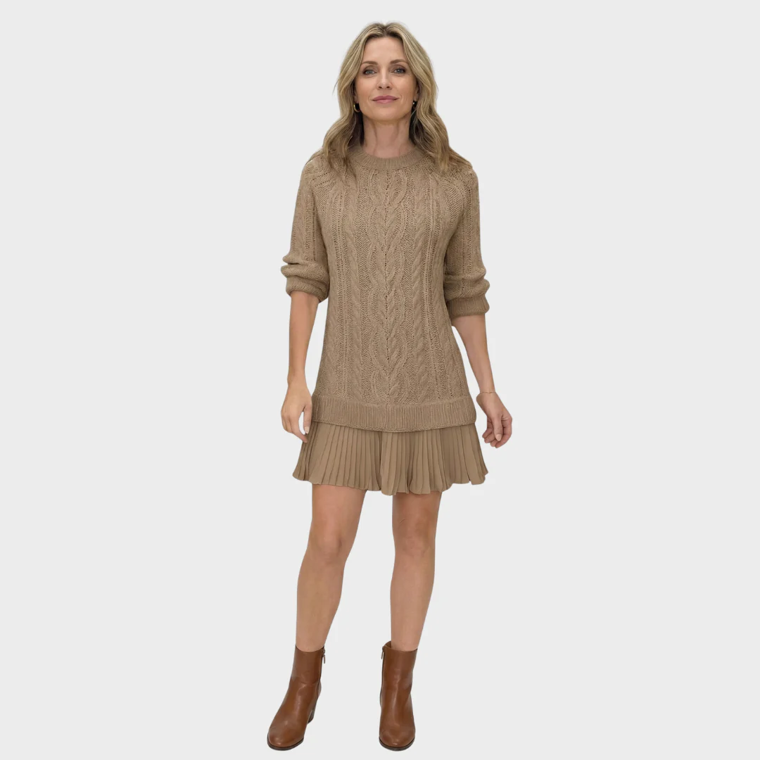 Robe pull en maille torsadée femme - Image 7