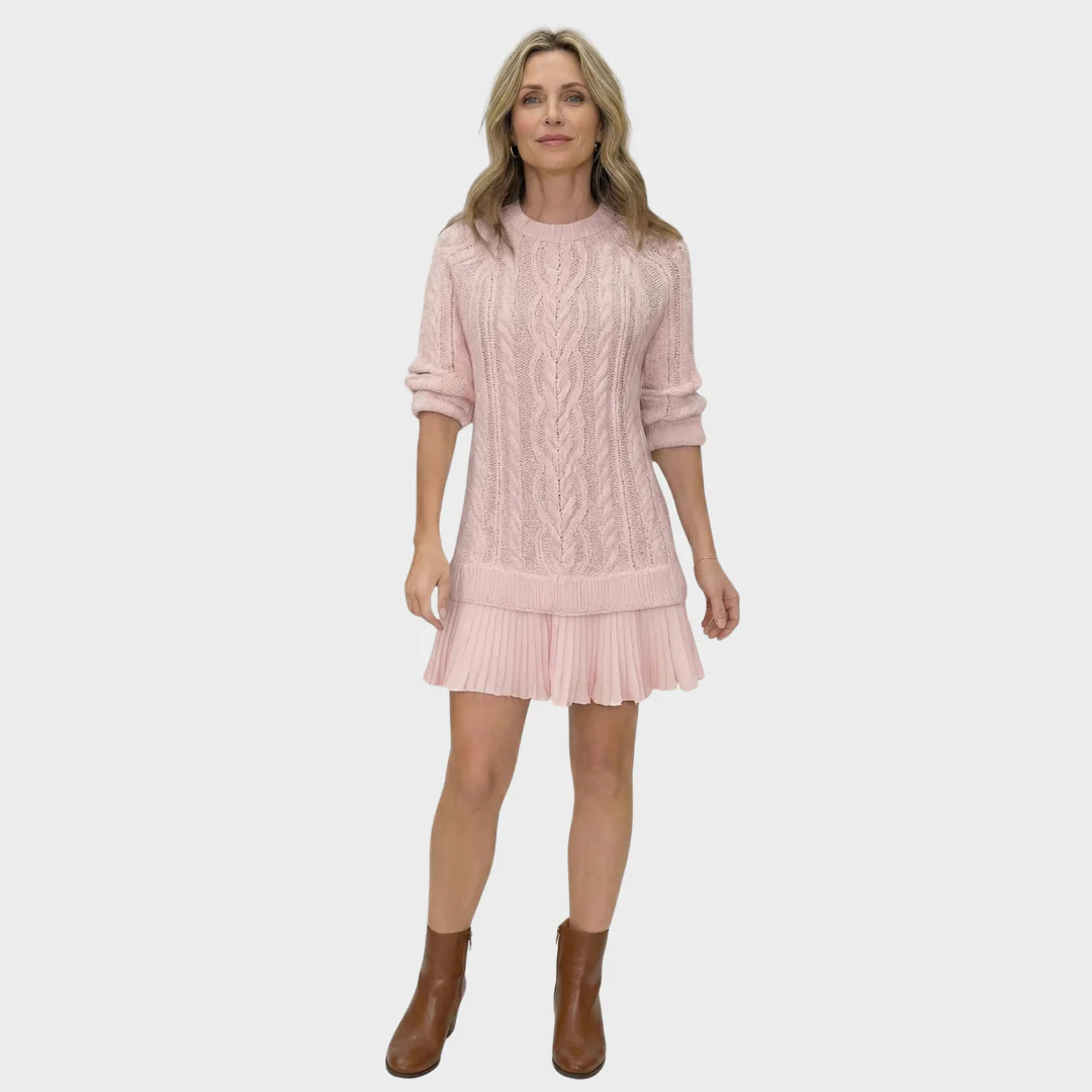 Robe pull en maille torsadée femme - Image 8