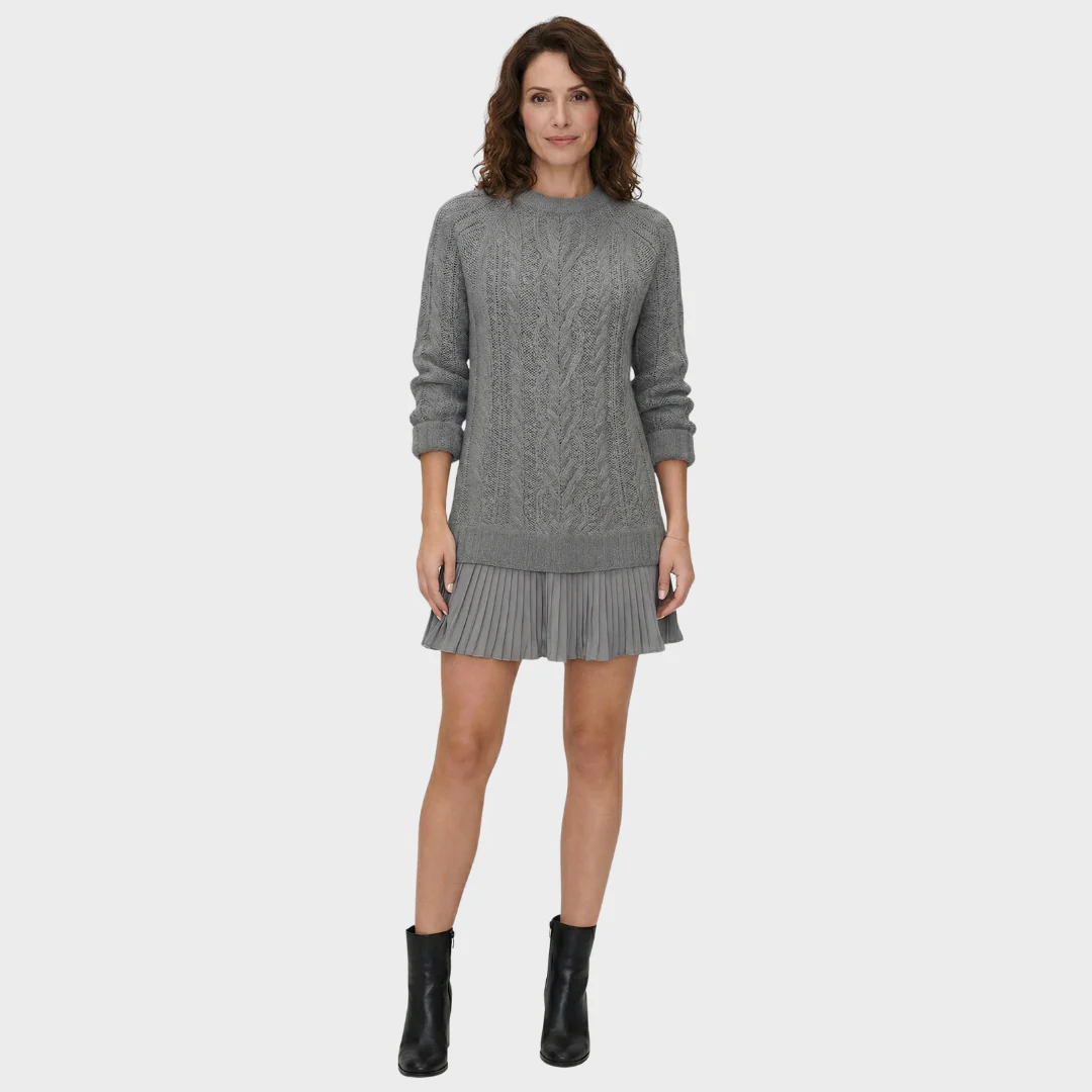 Robe pull en maille torsadée femme - Image 9