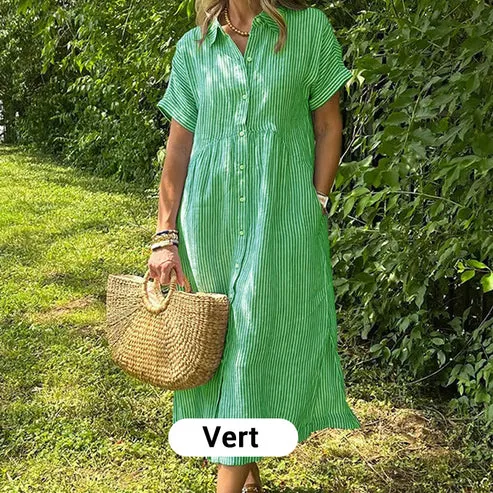 Longues chemise rayée pour femme - Image 2