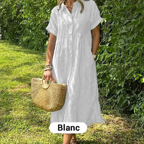 Longues chemise rayée pour femme - Image 4
