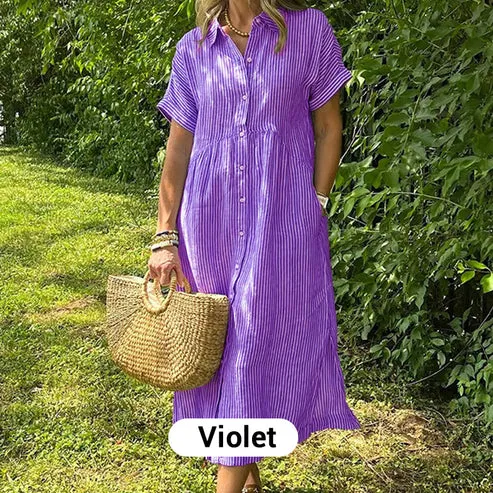 Longues chemise rayée pour femme - Image 5