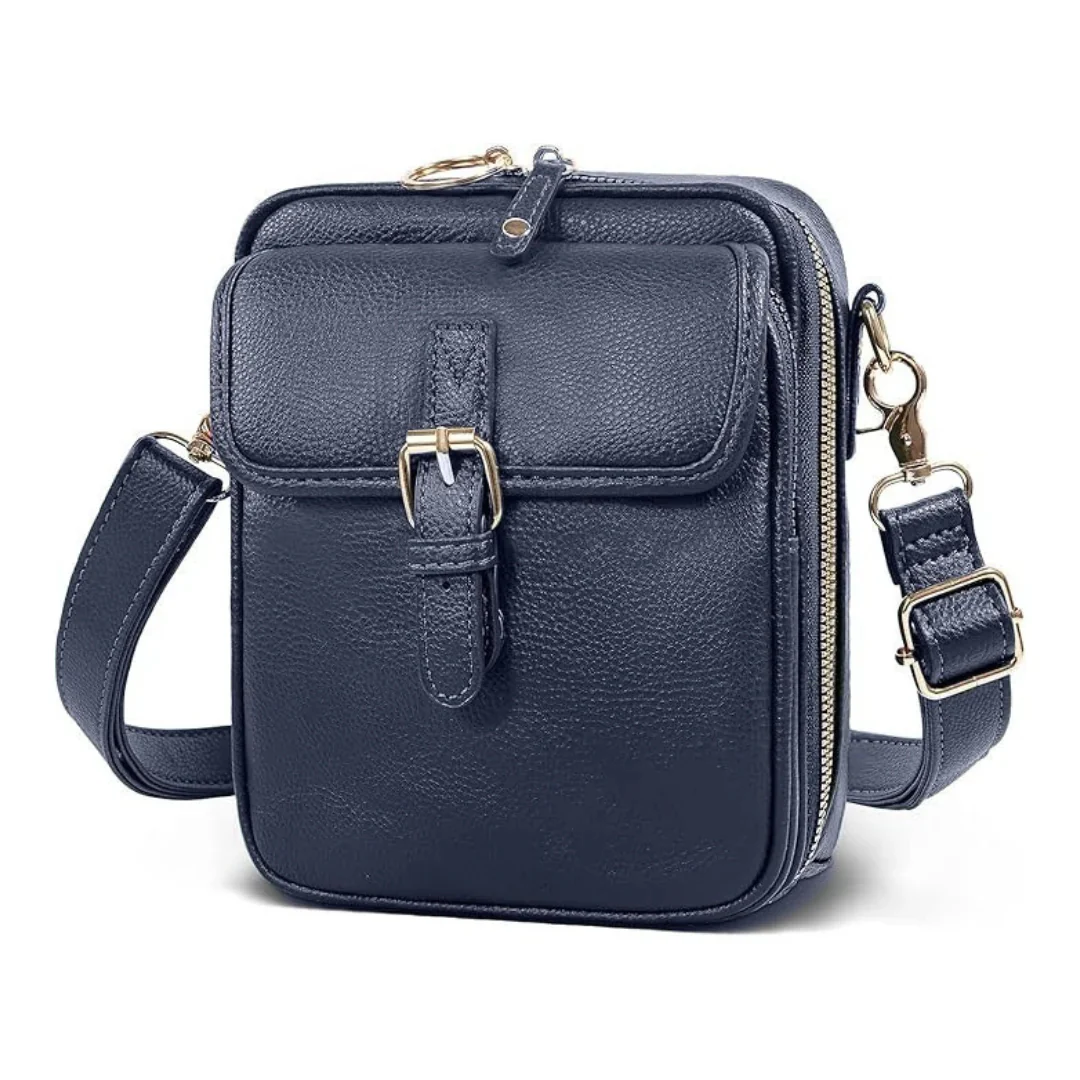 Sac bandoulière spacieux cuir vegan multifonction - Image 5