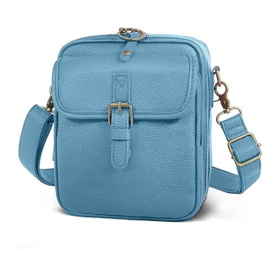 Sac bandoulière spacieux cuir vegan multifonction - Image 6