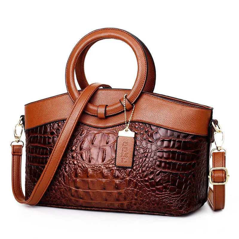 Sac à main en cuir texturé