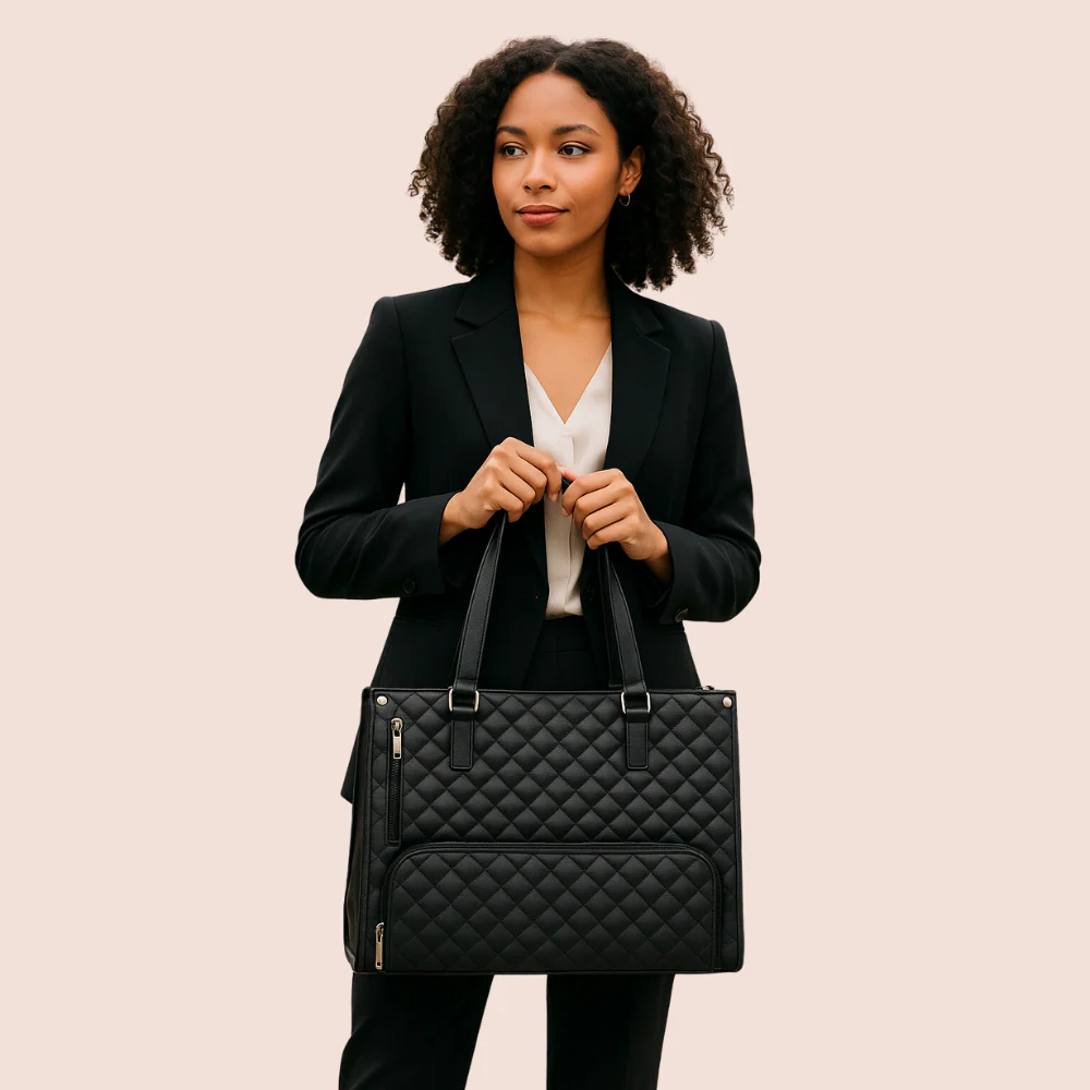 Sac fourre-tout en cuir matelassé élégant et pratique - Image 16