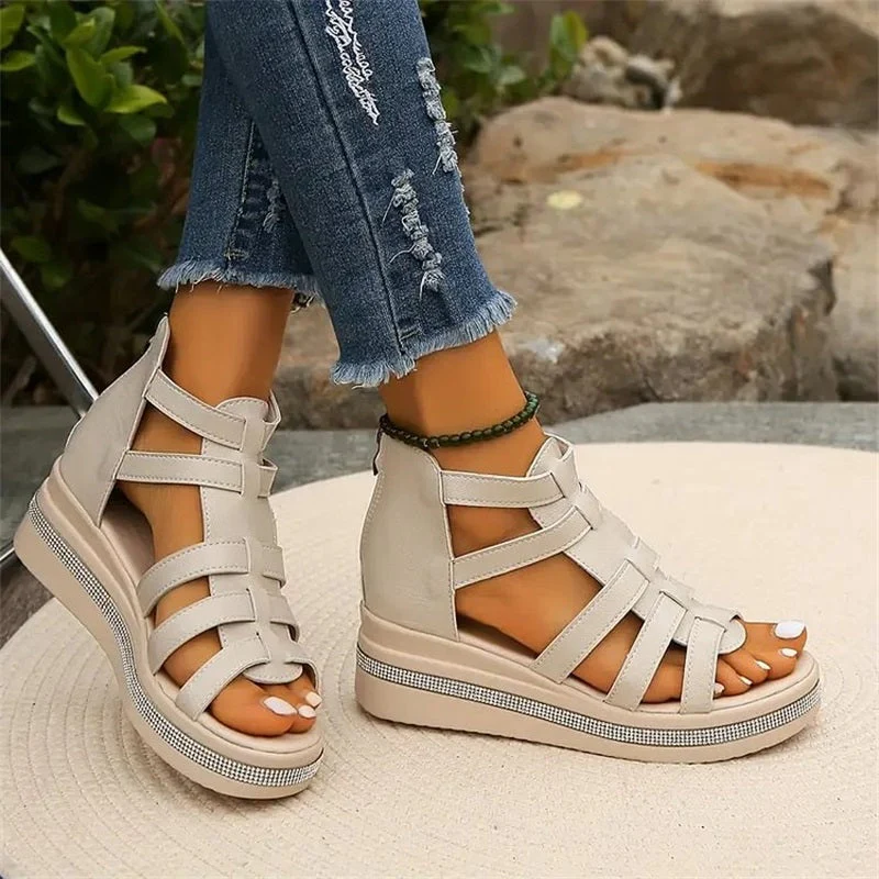 Sandales à strass avec semelle compensée - Image 8